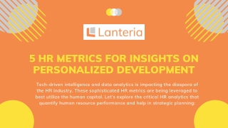 5 HR Metrics for Insights on Personalized Development