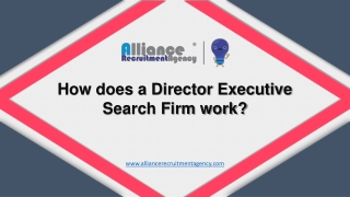 Director Executive Search Firms - Alliance Recruitment Agency