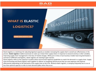 What is Elastic Logistics?