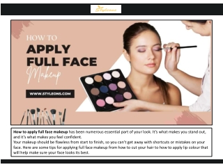 HOW TO APPLY FULL FACE MAKEUP