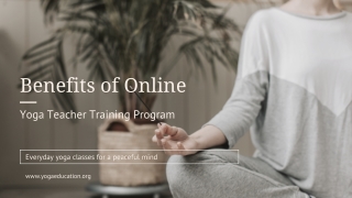 Benefits of Online Yoga Teacher Training Program