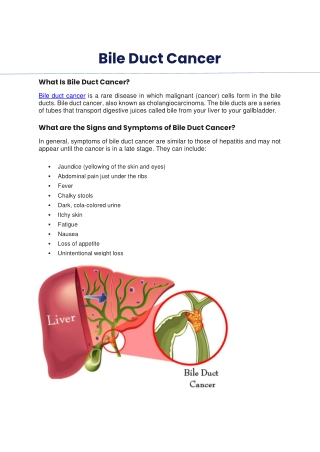 Bile Duct Cancer