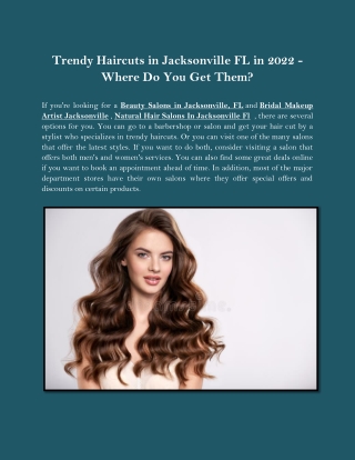 Trendy Haircuts in Jacksonville FL in 2022 - Where Do You Get Them