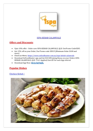 Up to 10% offer Ispa Kebab Calamvale Menu - Order Now