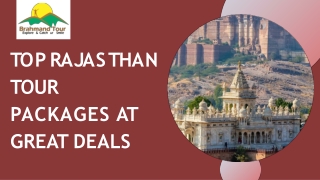 Top Rajasthan Tour Packages at Great Deals