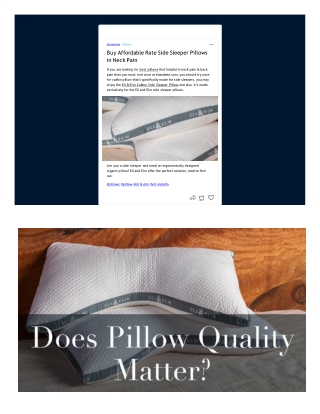Buy Best Cotton Side Sleeper Pillows for Neck Pain