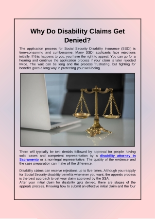 Why Do Disability Claims Get Denied?