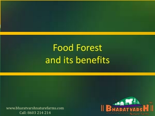 Food Forest and its benefits