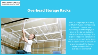 Benefits of Investing in Overhead Storage Racks