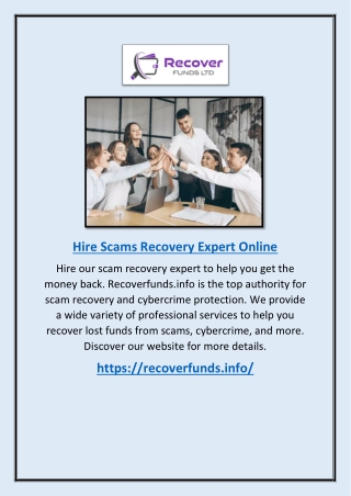 Hire Scams Recovery Expert Online | Recoverfunds.info