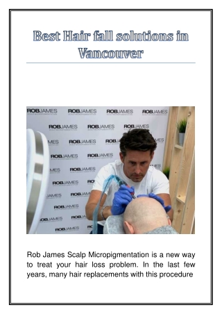 Best Hair fall solutions in Vancouver