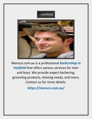 Barbershop in Fairfield | Mensco.com.au