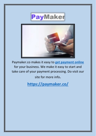 Get Payment Online | Paymaker.co
