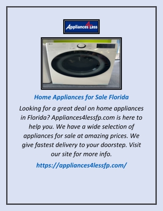 Home Appliances For Sale Florida | Appliances4lessfp.com