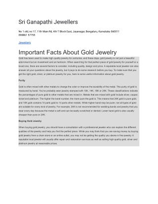 Sri Ganapathi Jewellers