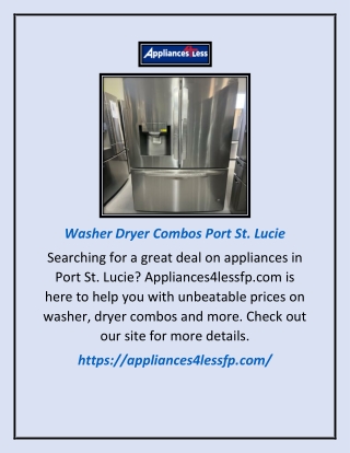 Washer Dryer Combos Port St. Lucie | Appliances4lessfp.com