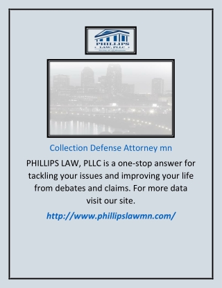 Collection Defense Attorney mn | phillipslawmn.com