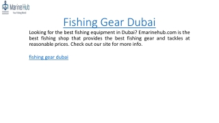 Fishing Gear Dubai  Emarinehub.com