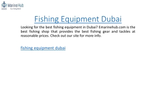 Fishing Equipment Dubai  Emarinehub.com
