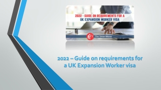 Guide on requirements for a UK Expansion Worker visa - The SmartMove2UK