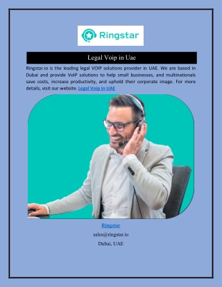 Legal Voip in Uae  Ringstar.io