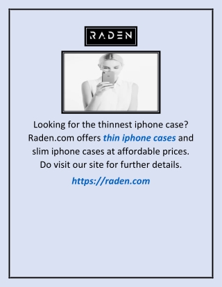 Thin Iphone Case | Raden.com