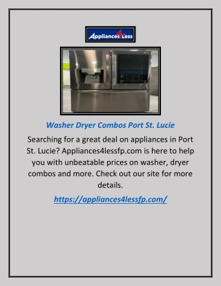 Washer Dryer Combos Port St. Lucie | Appliances4lessfp.com