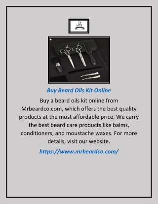 Buy Beard Oils Kit Online | Mrbeardco.com