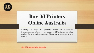 Buy 3d Printers Online Australia | 3dmeta.com.au
