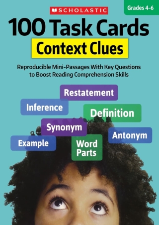 eBOOK  100 Task Cards Context Clues Reproducible Mini Passages With Key