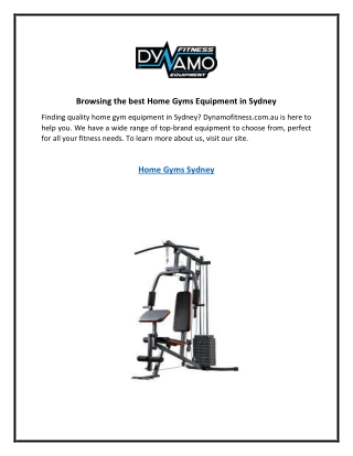 Browsing the best Home Gyms Equipment in Sydney