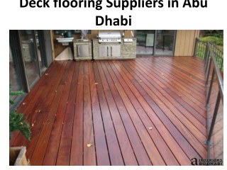 Deck flooring Suppliers in Abu Dhabi
