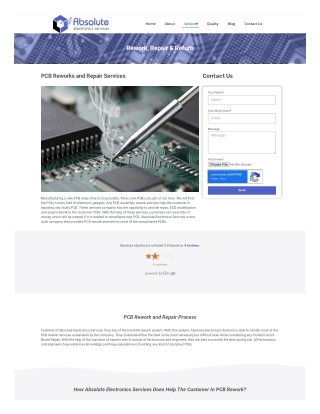 PCB Rework & Modification, PCB Assembly Rework - Absolute Electronics Services