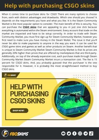 Help with purchasing CSGO skins