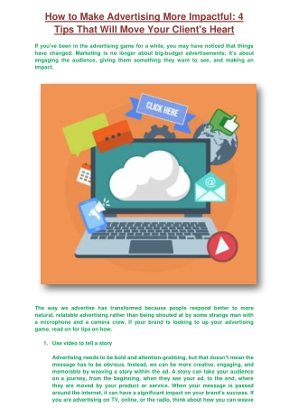 Ways to Make Your Advertising More Impactful