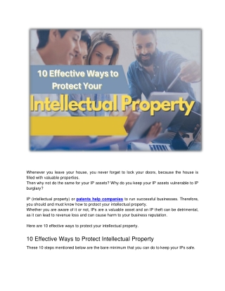 _10 Effective Ways to Protect Your Intellectual Property