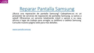 Reparar Pantalla Samsung  Cobophone.es