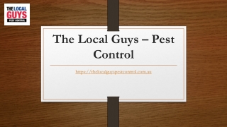 Pest Control Melbourne | Thelocalguyspestcontrol.com.au