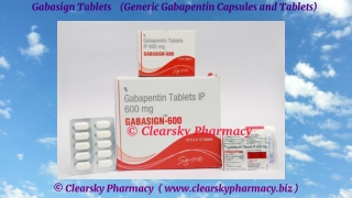 Gabasign  (Generic Gabapentin Capsules and Tablets)