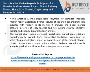 North America Marine Degradable Polymers for Fisheries Products Market report