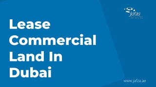Lease Commercial Land In Dubai