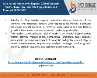 Asia-Pacific Pipe Market report