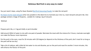 Delicious Red Pork is very easy to make