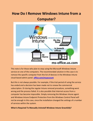 How Do I Remove Windows Intune from a Computer?