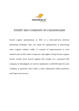 FINEST SEO COMPANY IN CHANDIGARH