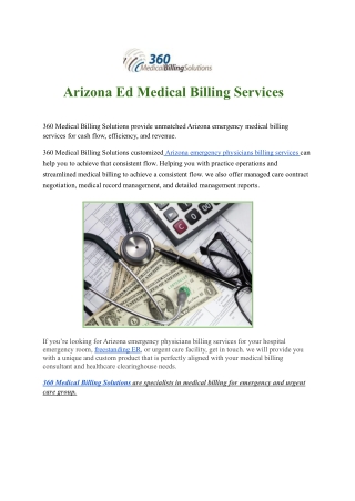 Arizona Ed Medical Billing Services