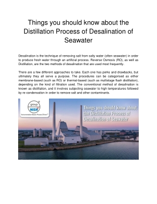 Group Nish - SEO Blog - Things you should know about the Distillation Process of Desalination of Seawater (1) (1)