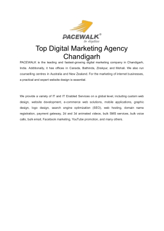 Top Digital Marketing Agency Chandigarh