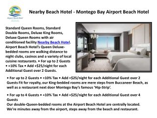Deluxe Queen Rooms - Airport Beach Hotel - Nearby Beach Hotel
