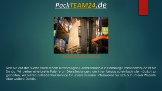 Containerdienst Hamburg | Packteam24.de